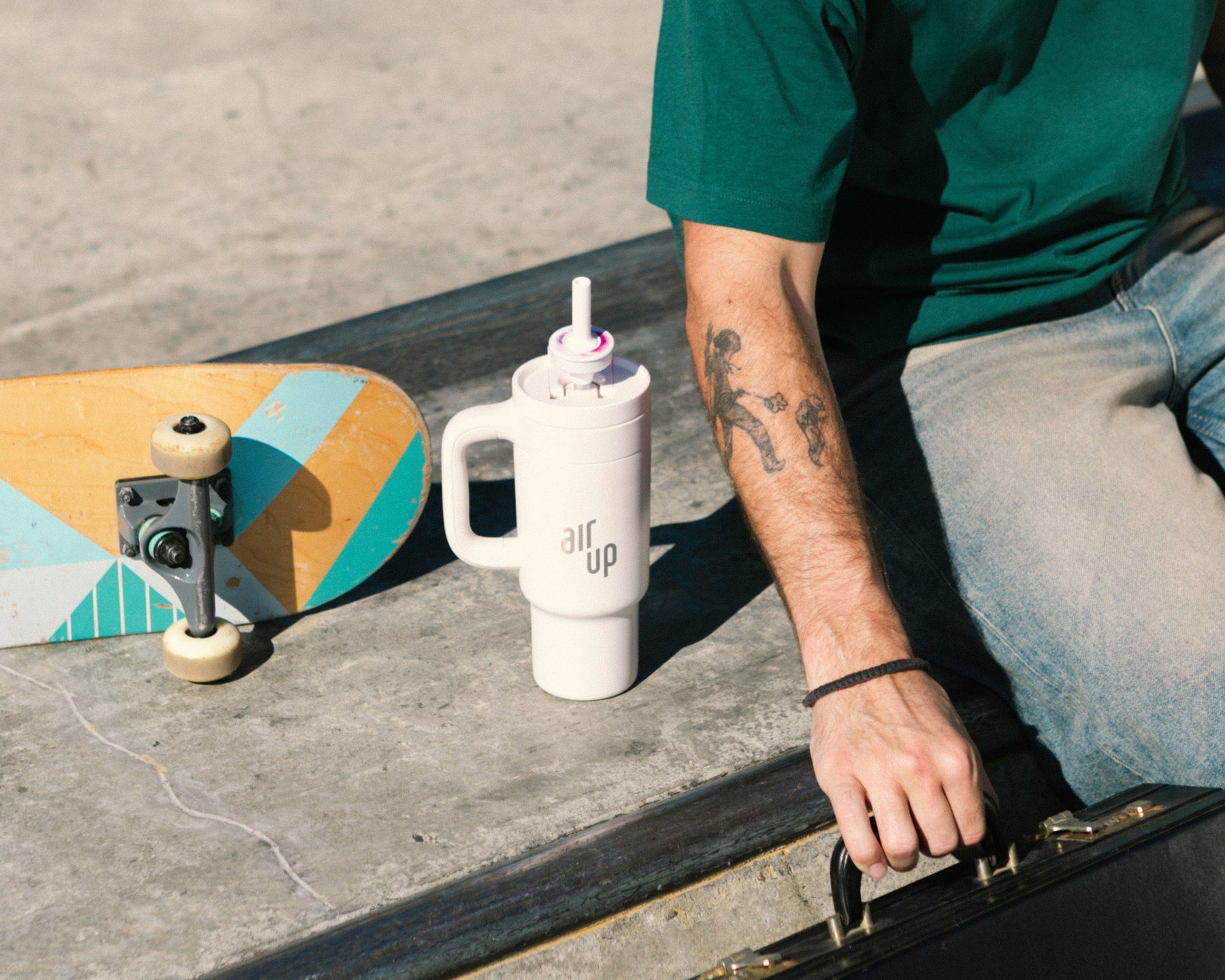 1200 ml air up® Tumbler with Handle Creamy White